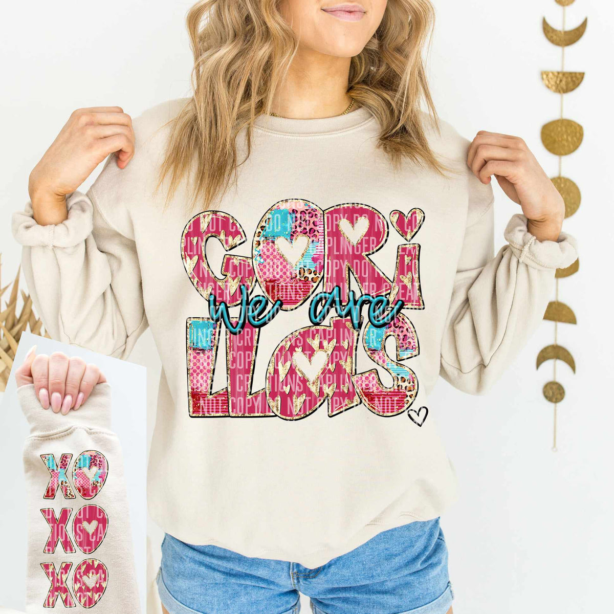 We are gorillas valentine filled FRONT (caplinger) 75100 DTF transfer