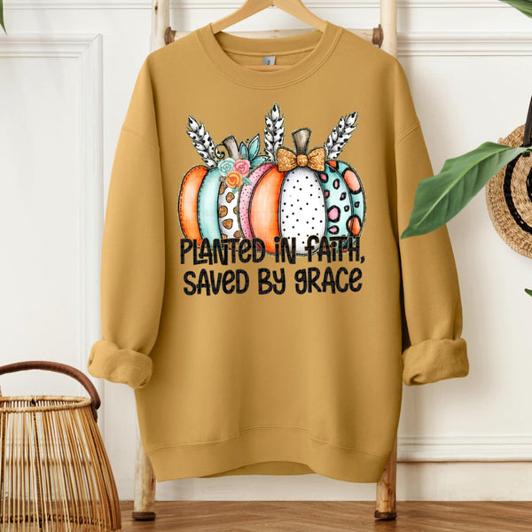 Planted in faith saved by grace (SDD) 107428 DTF transfer