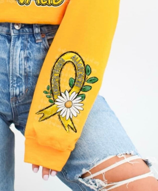 Endometriosis awareness sleeve 85818 DTF transfer