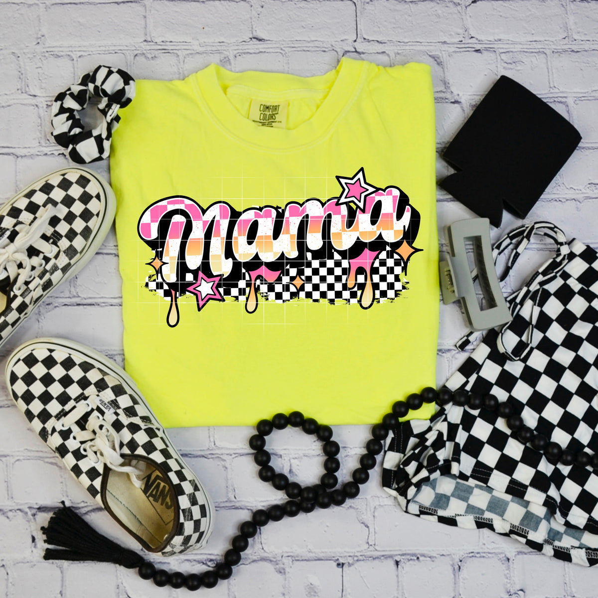 Mama Drippy Checker (CSC) DTF transfer