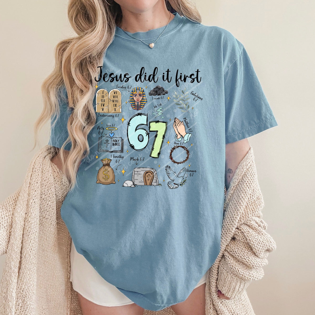 Jesus did it first 67 DTF transfer
