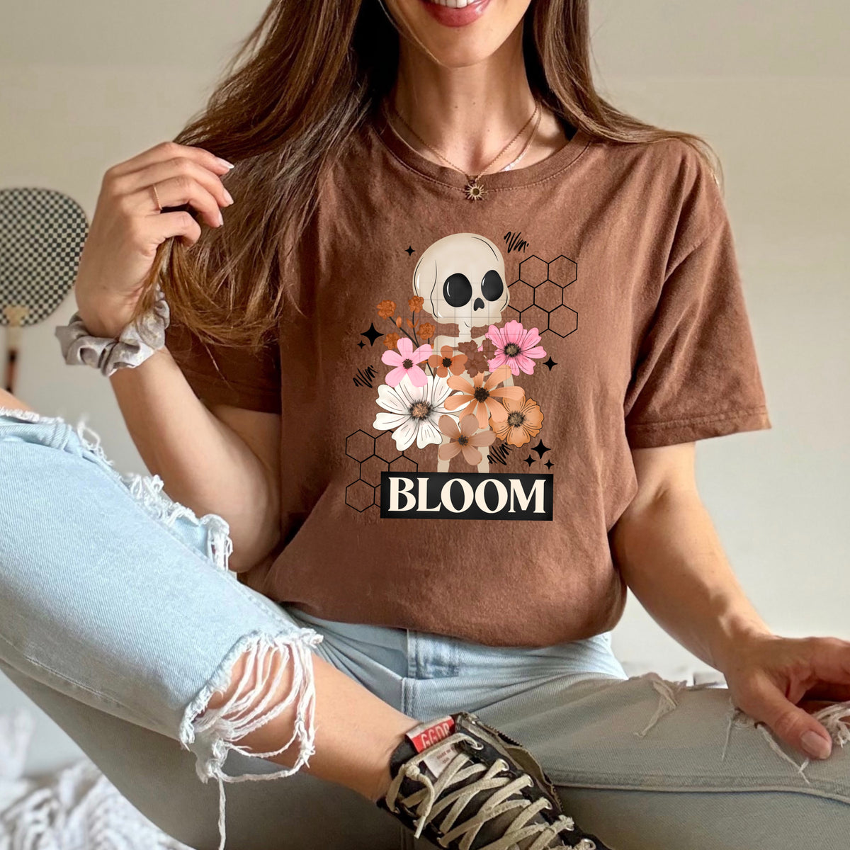 Bloom floral skeleton (CSC) DTF Transfer