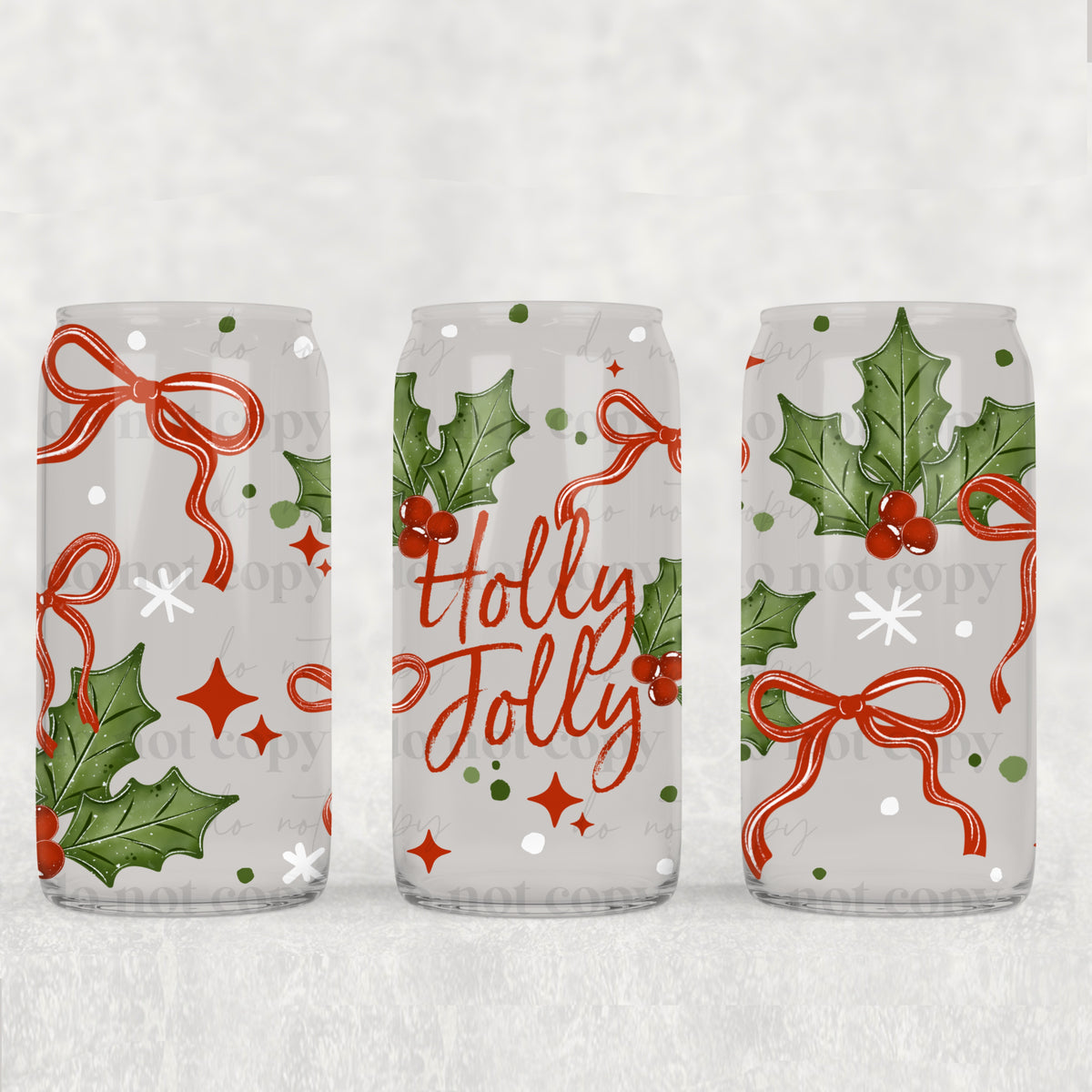 Holly jolly (CSC) UV DTF WRAP
