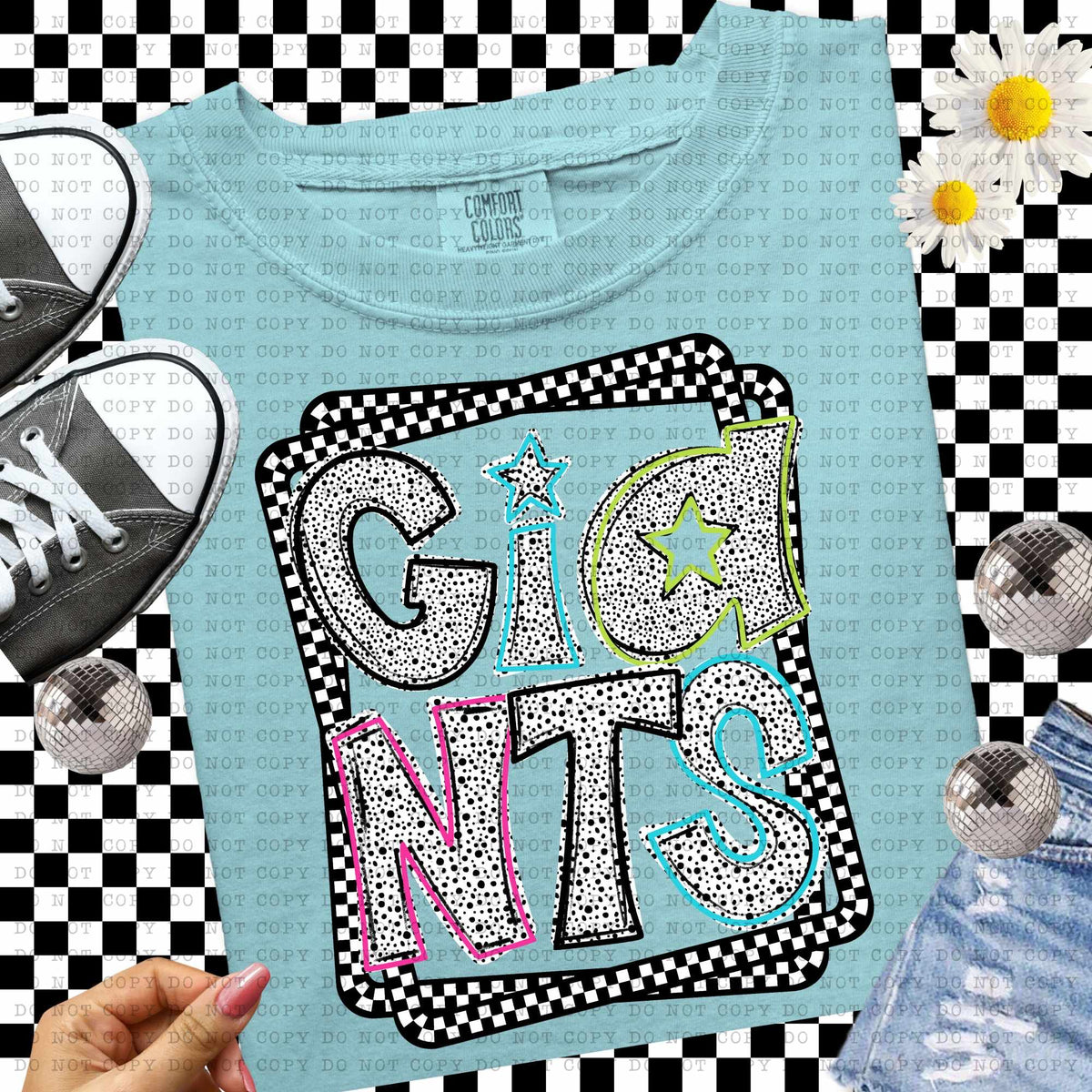 Giants Dalmatian filled mascots (ECHT) 55127 DTF transfer