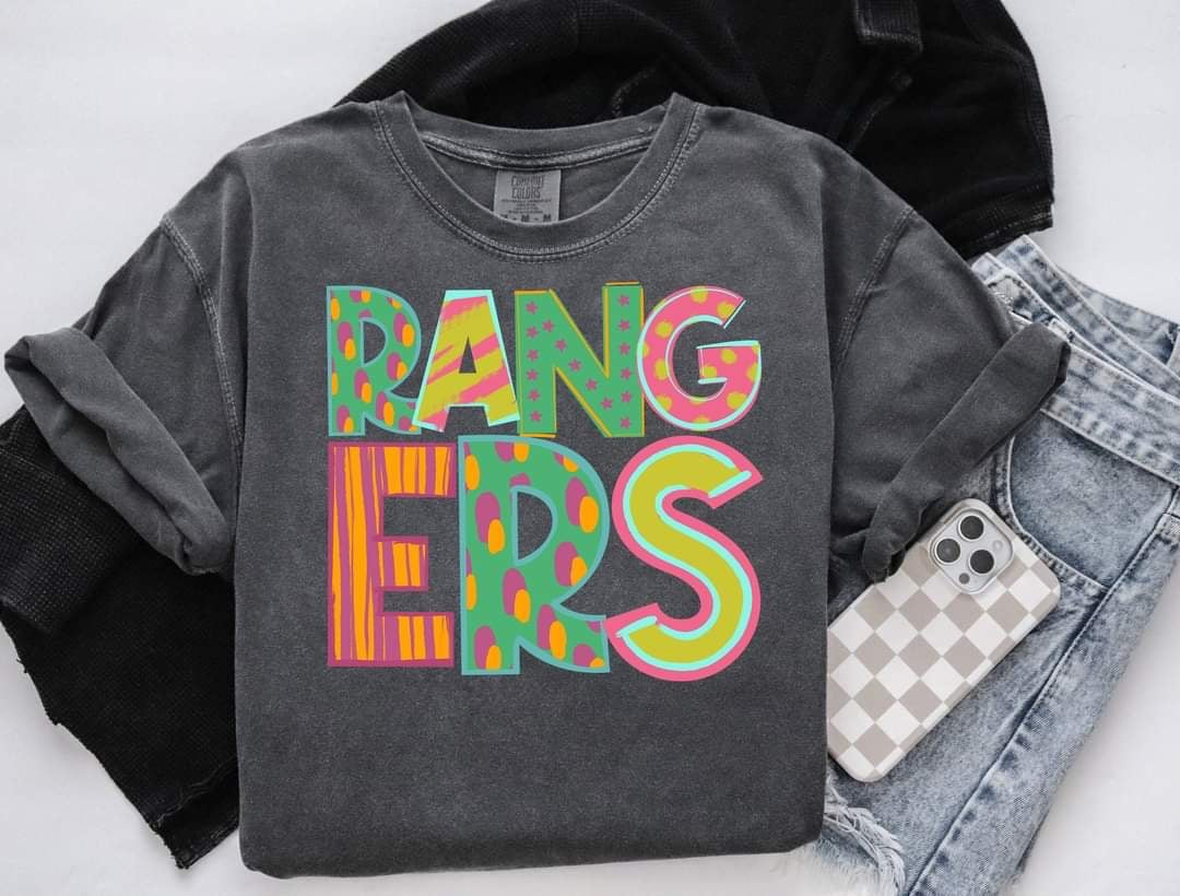 Rangers patterned font (S&G) 60349 DTF transfer