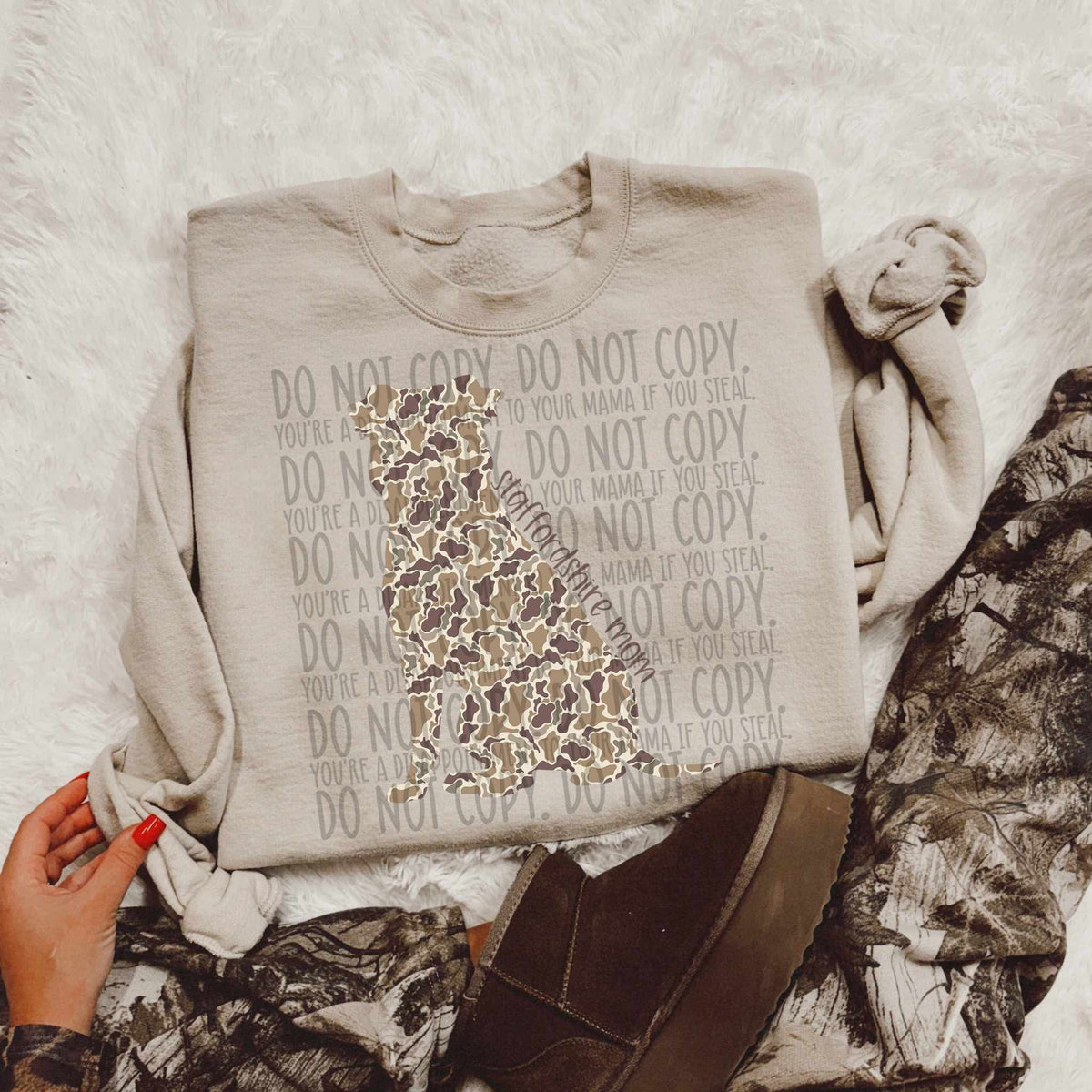 Staffordshire mom CAMO (SWD) DTF transfer