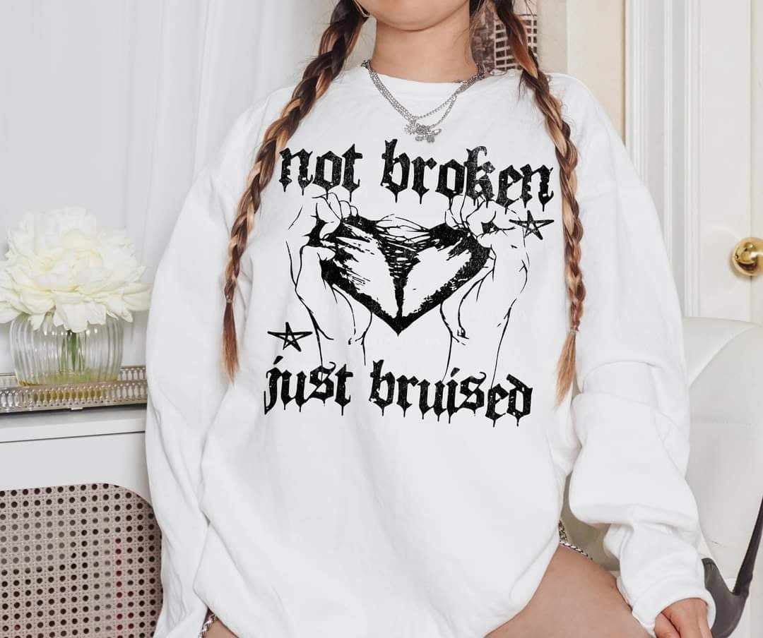 Not broken just bruised (LYTTLE) 70349 DTF transfer