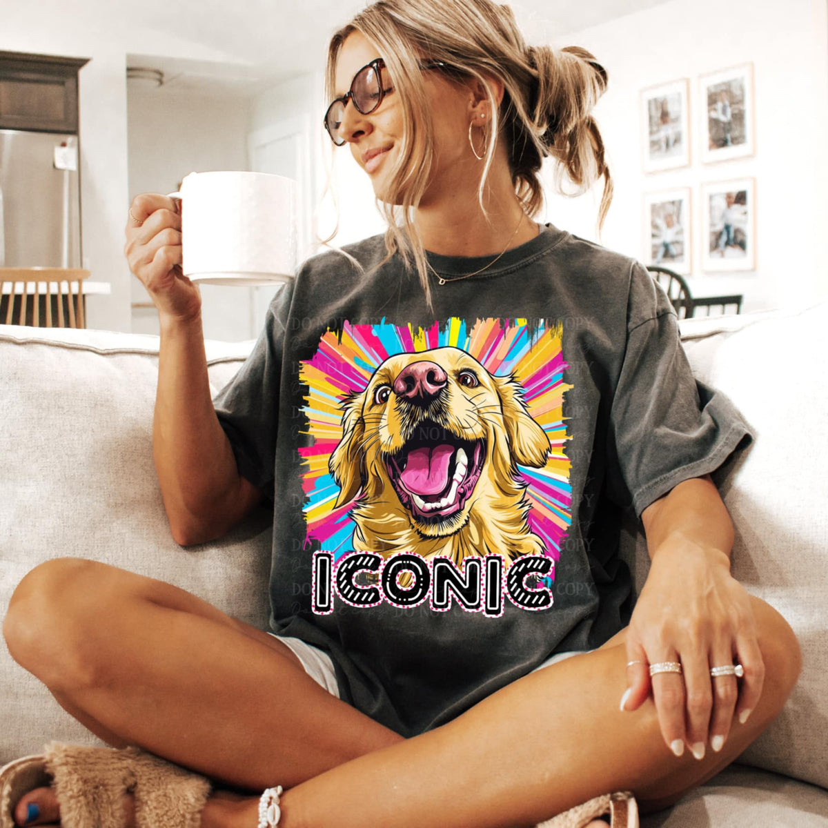 Iconic golden retriever (TTD) 95851 DTF transfer