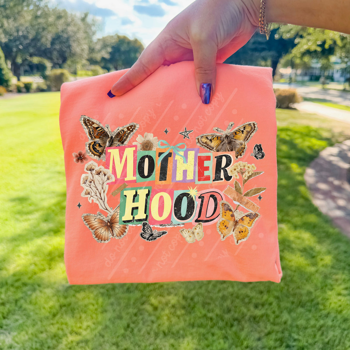 Motherhood magazine font DTF Transfer