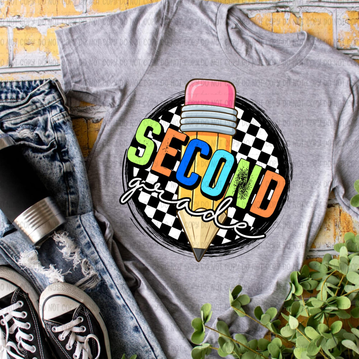 Second grade retro circle BOY 106586 DTF transfer