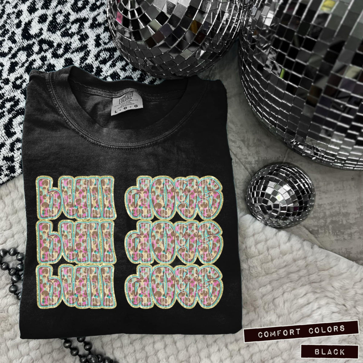 Bull Dogs Leopard Stacked (Caplinger) 98507 DTF transfer