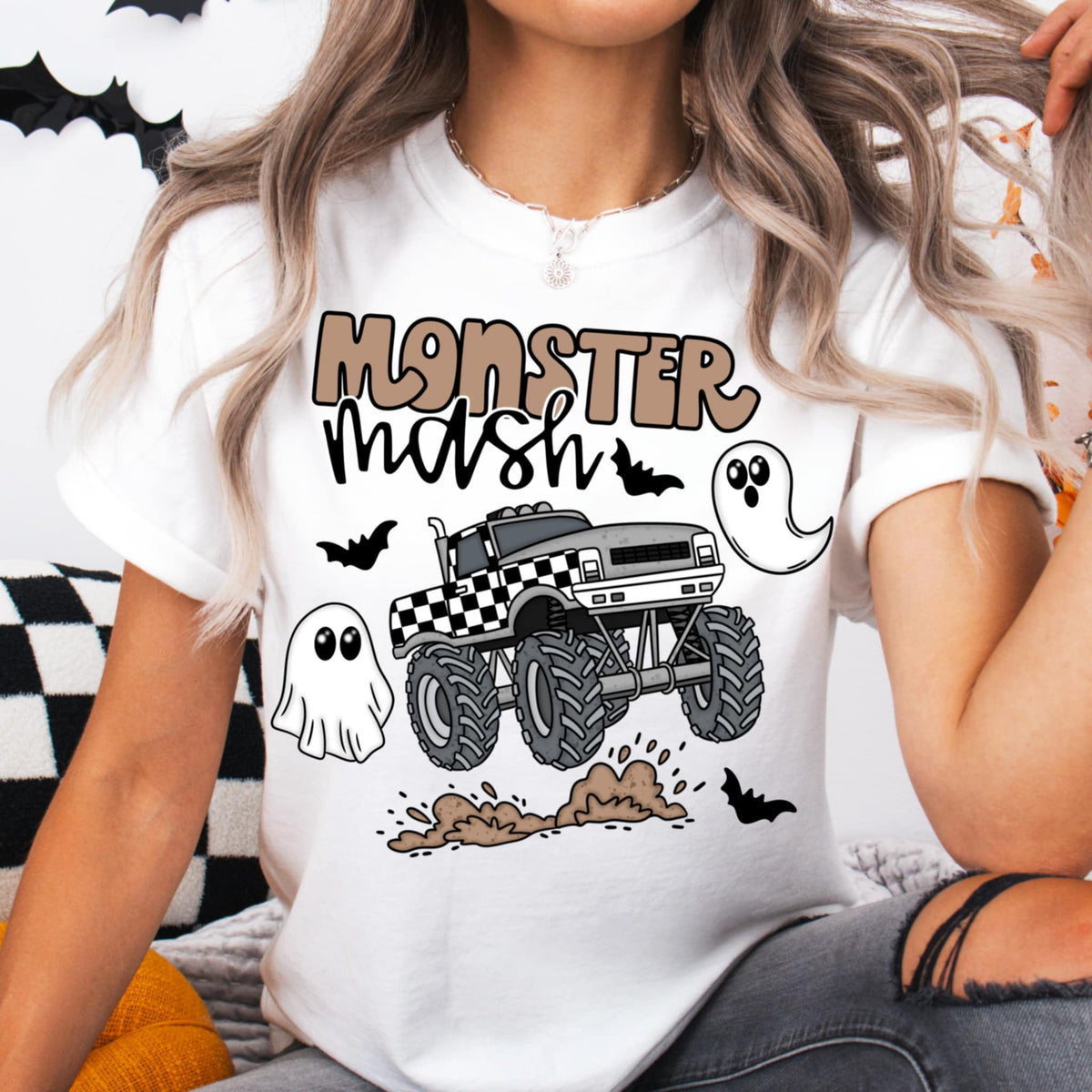 Monster truck checkered (CMD) 109443 DTF transfer