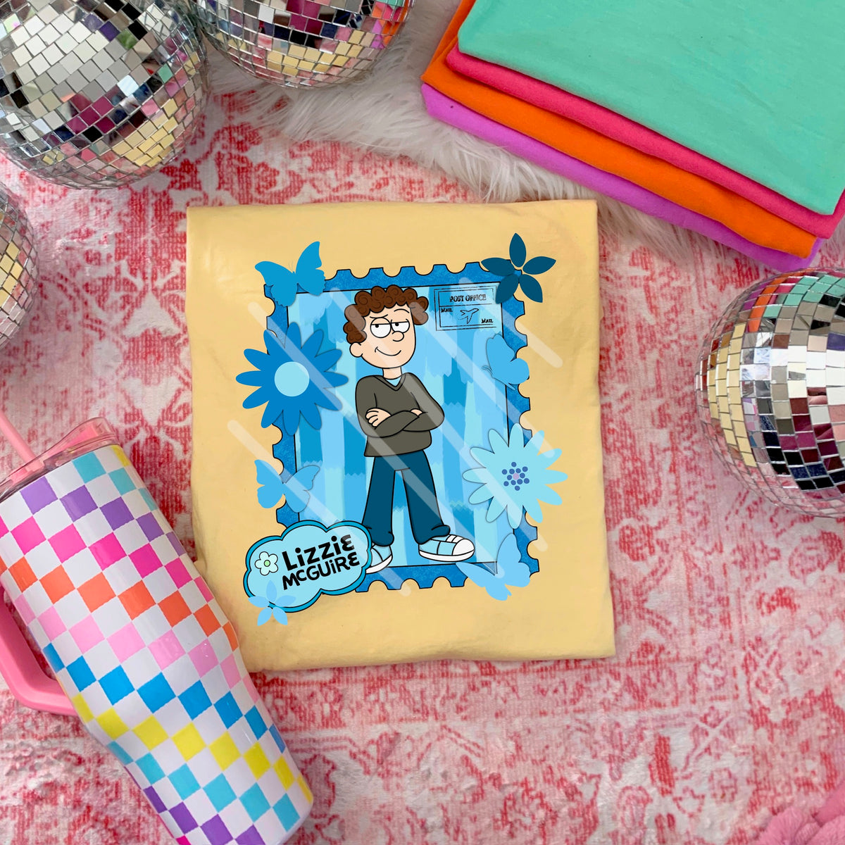Lizzie Blue Stamp 110547 DTF transfer