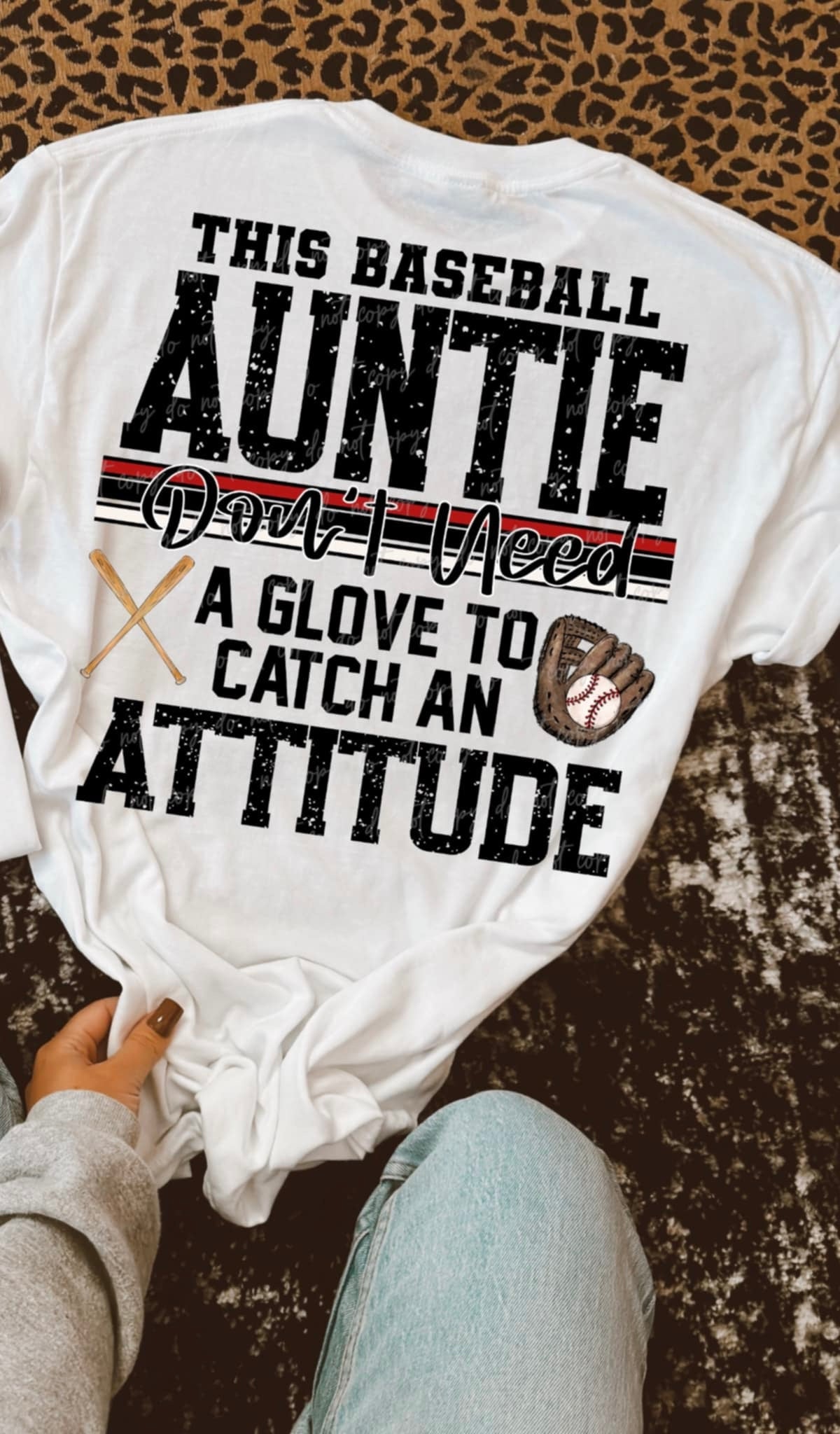 This baseball auntie don’t need a glove to catch an attitude (VIRGO) 90559 DTF transfer