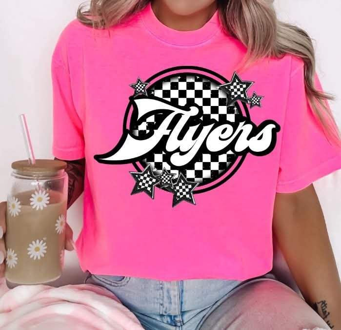 Flyers checkered circle (S&G) 82365 DTF transfer
