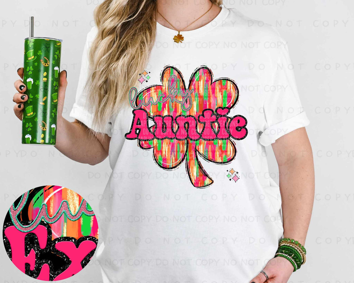 Auntie brushstroke clover (Caplinger) 80318 DTF transfer