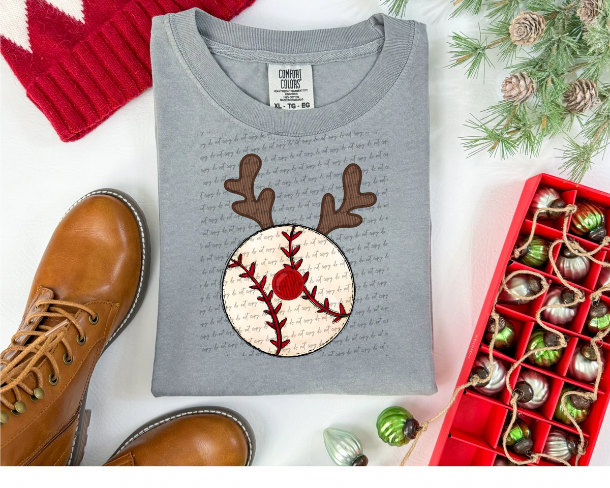 Baseball Reindeer 30397 DTF transfers