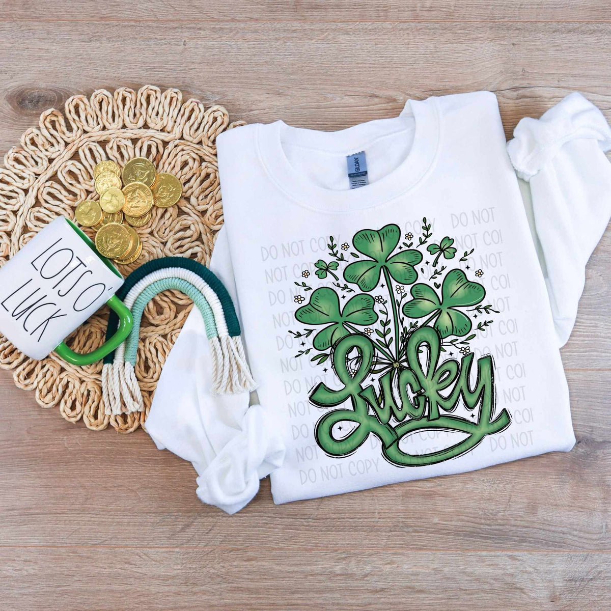 Lucky 3 clovers (SWD) 84844 DTF transfer