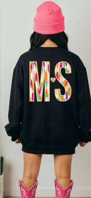 MS brushstroke with heart (S&G) 82966 DTF transfer