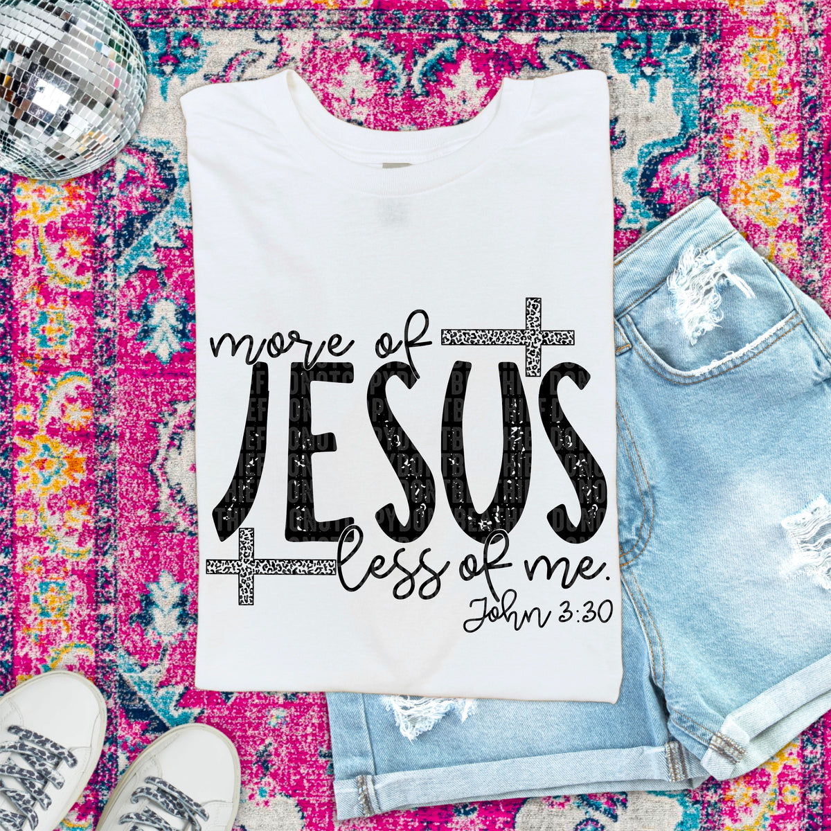 More of Jesus less of me BLACK 103391 DTF transfer