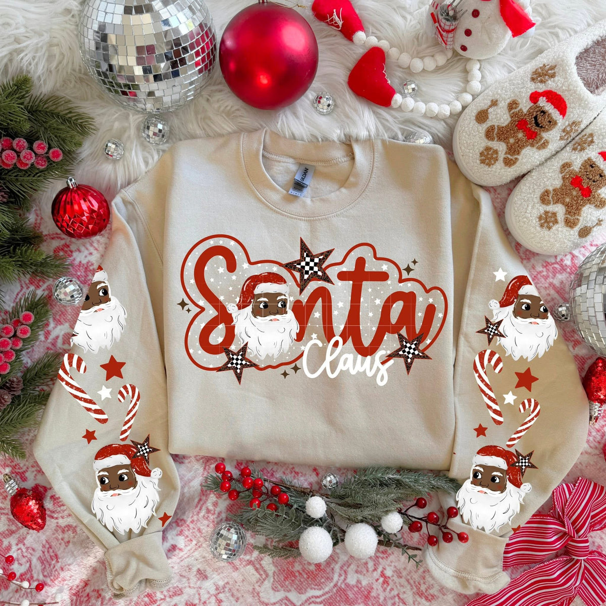 Santa Claus darker skin tone (front only) CSC 116712 DTF Transfer