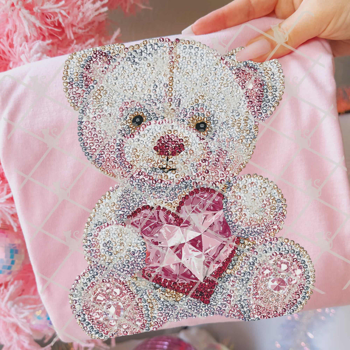 Faux Rhinestone bear (TGG) DTF Transfer
