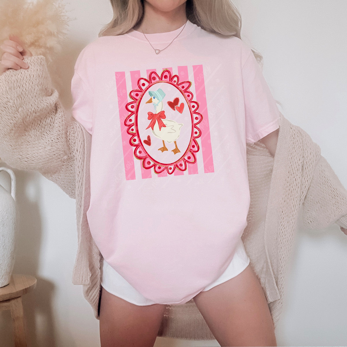 Valentine Goose Frame DTF transfer