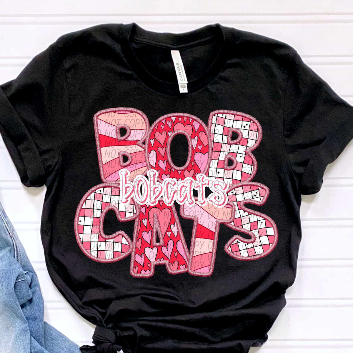 Bobcats pink groovy (CITY) 79604 DTF transfer