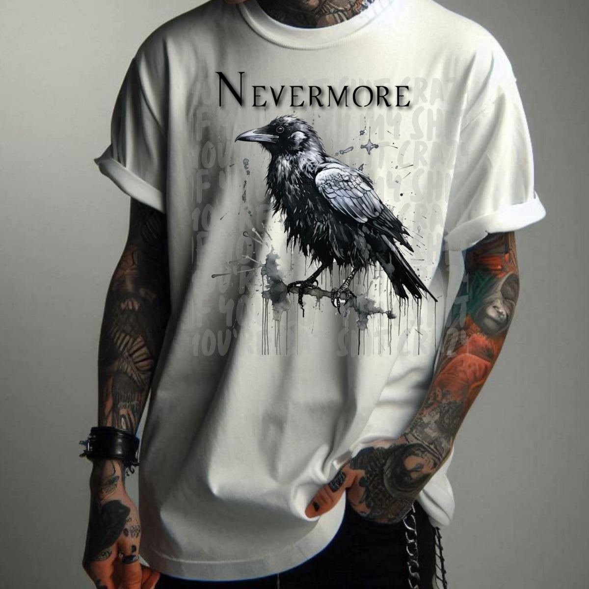 Nevermore raven 93443 DTF transfer