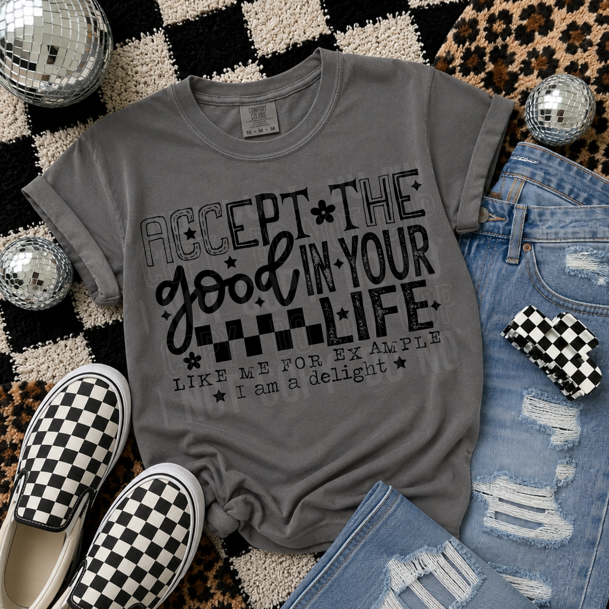 Accept the good in your life BLACK (SBB) DTF Transfer