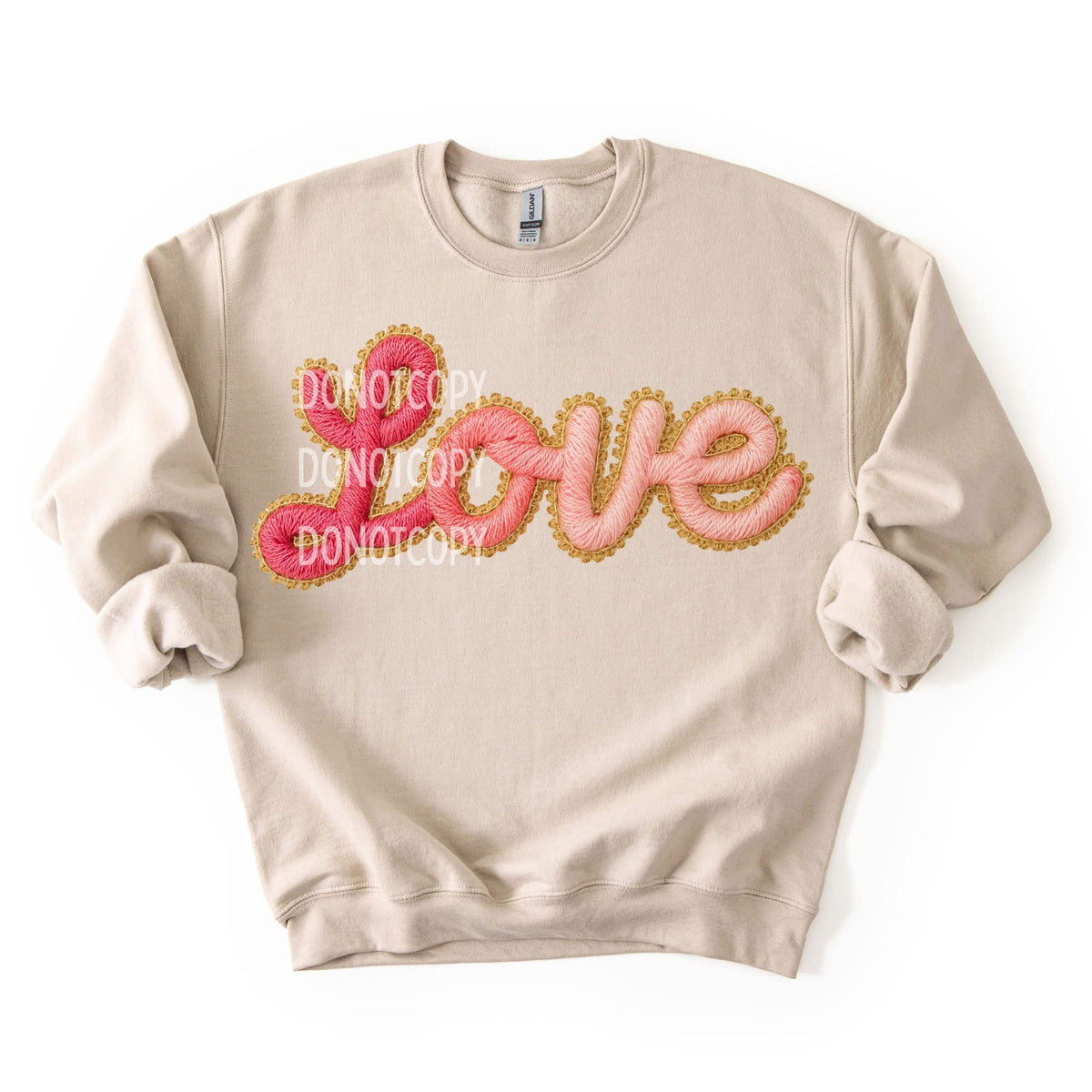 Love faux yarn sunday special DTF transfer