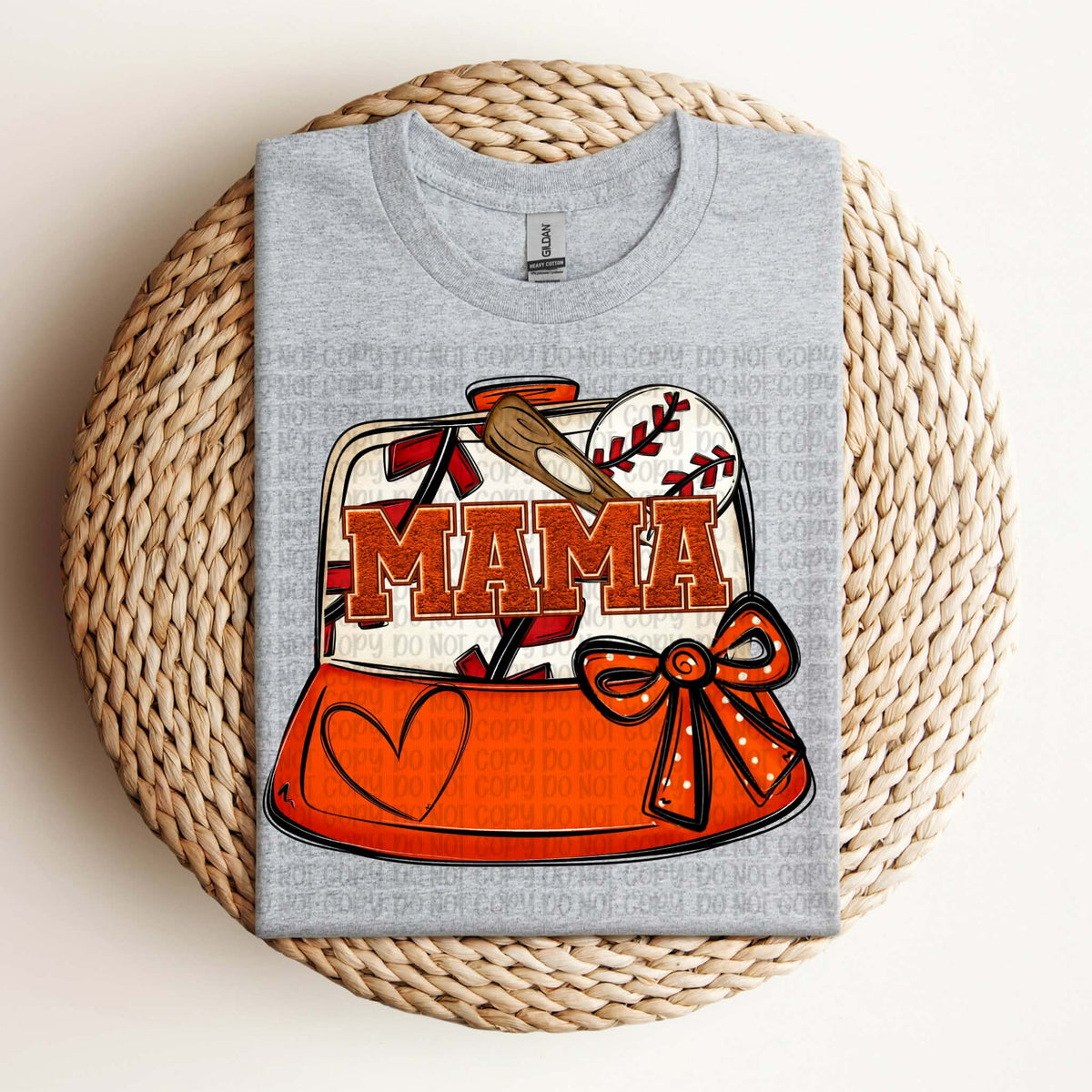 Baseball Mama Hat (orange) (VP) DTF Transfer
