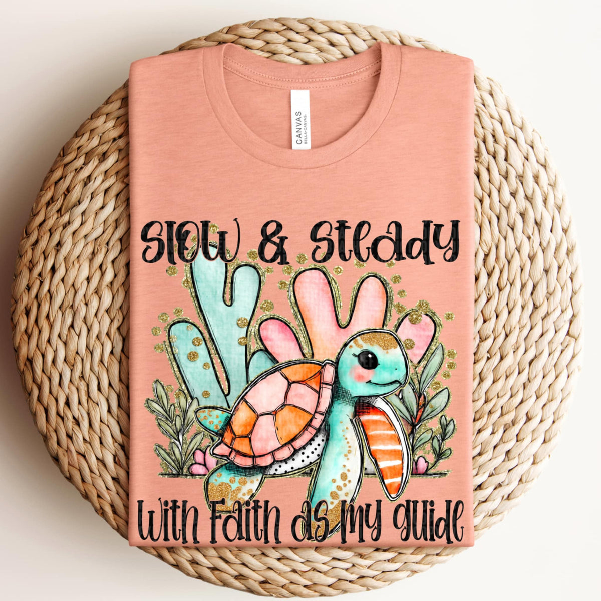 Slow & steady with faith as my guide turtle (SDD) 107427 DTF transfer