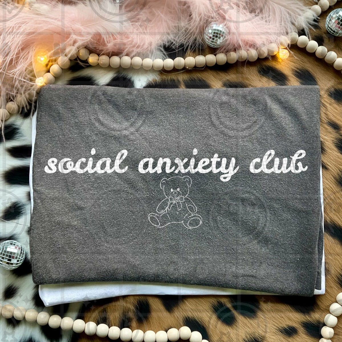 Social anxiety club bear (HW) DTF TRANSFER
