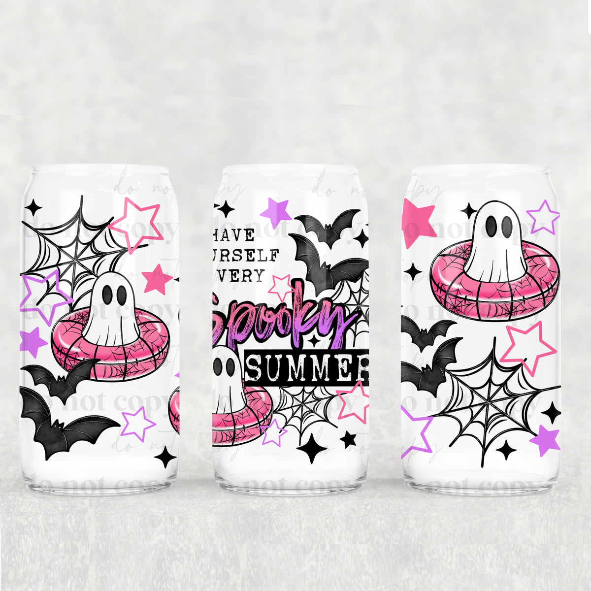 Spooky Summer ghost raft (CSC) UV DTF WRAP