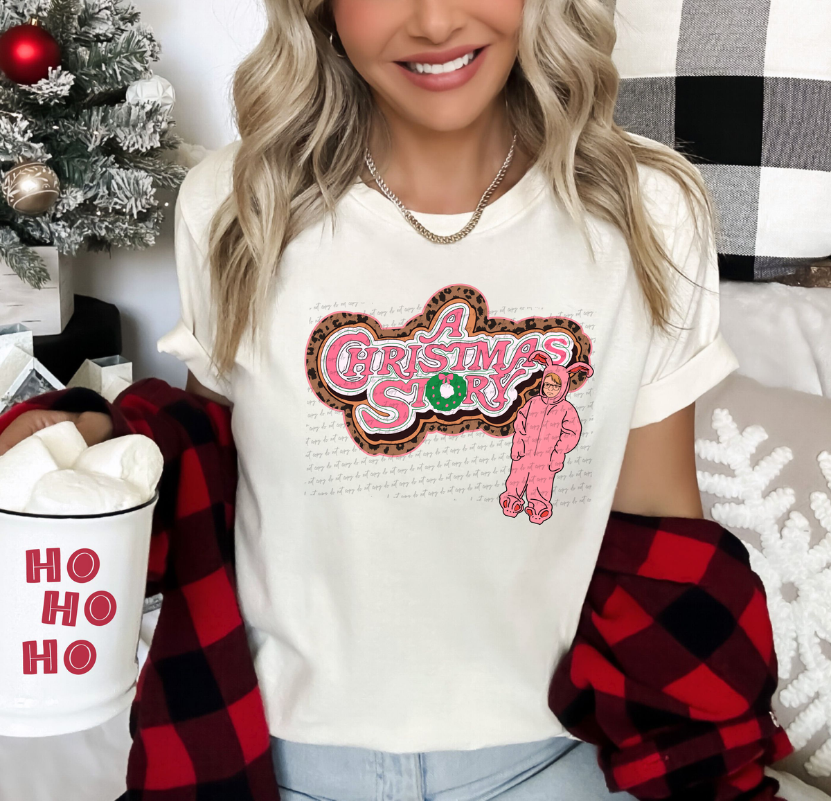 A Christmas Story Leopard Offset 108712 DTF transfer