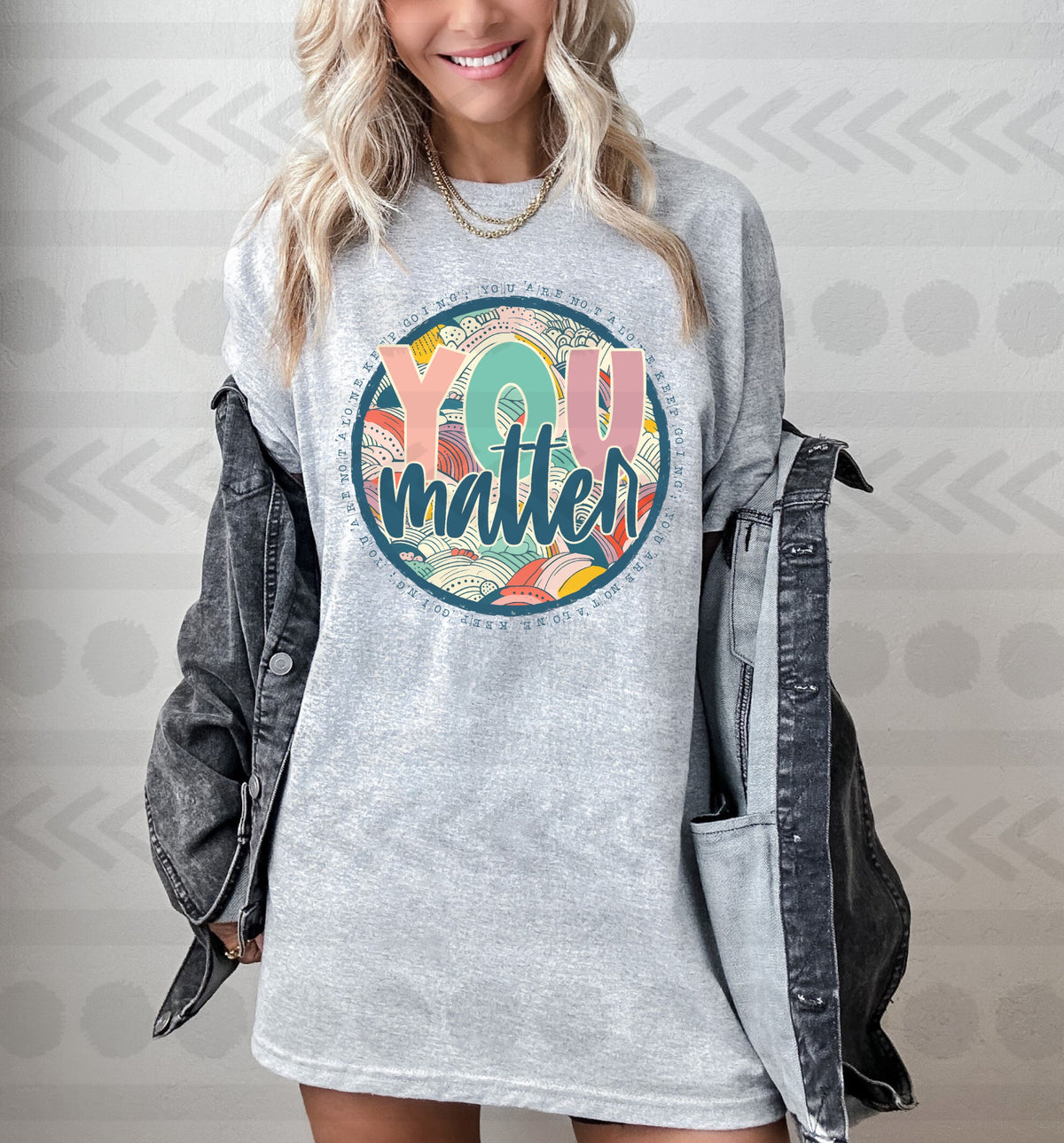 You matter colorful circle 14171 DTF transfer