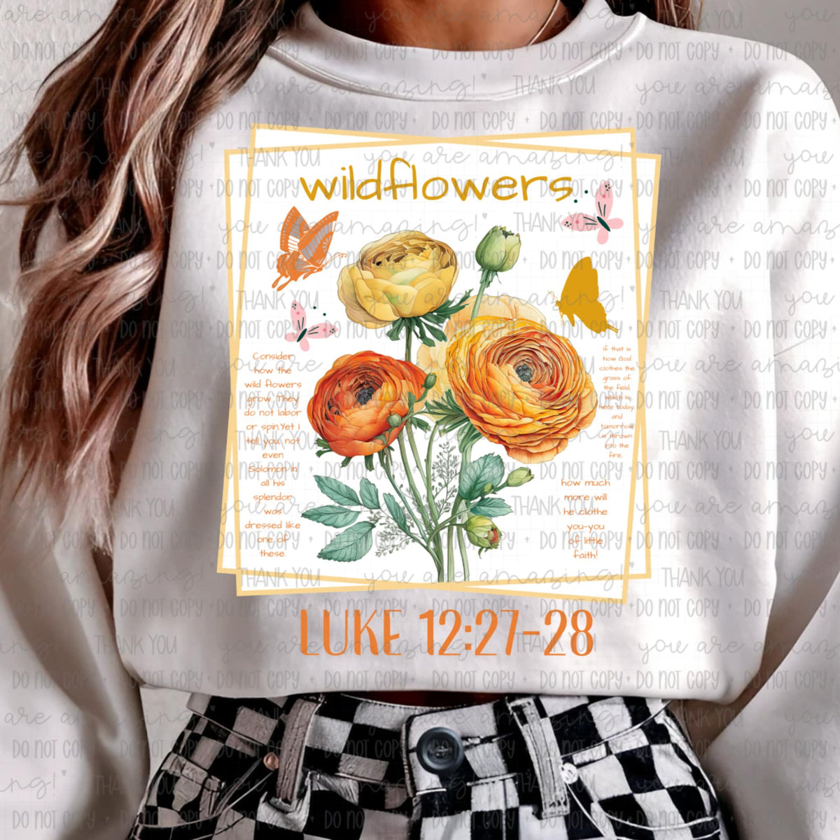 Wildflowers 12:21-28 94570 DTF transfer