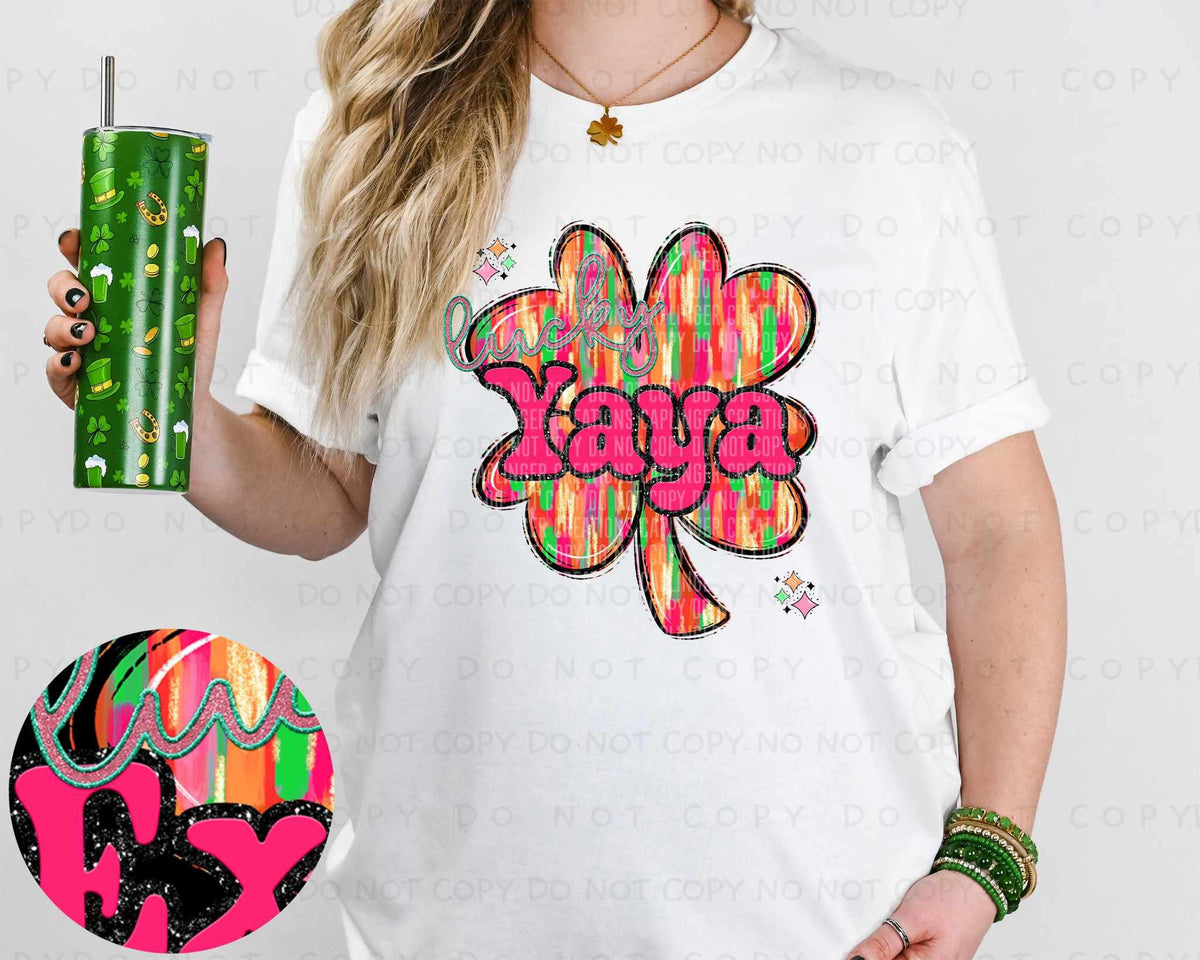 Yaya brushstroke clover (Caplinger) 80354 DTF transfer