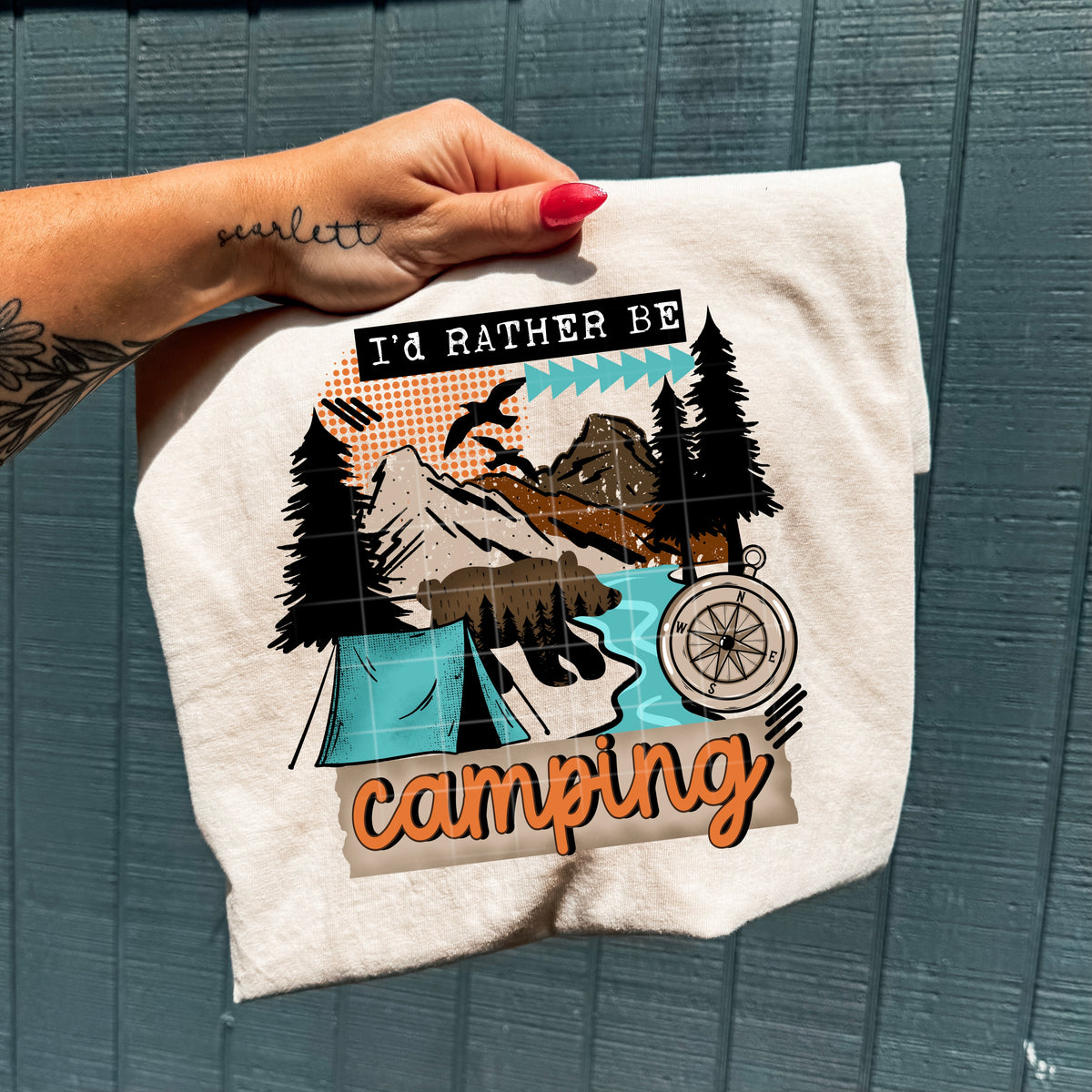 I’d rather be camping (csc) DTF transfer