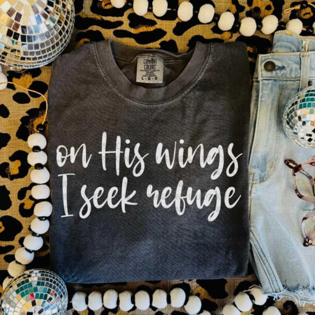 On his wings I seek refuge (Vehement) 99147 DTF transfer