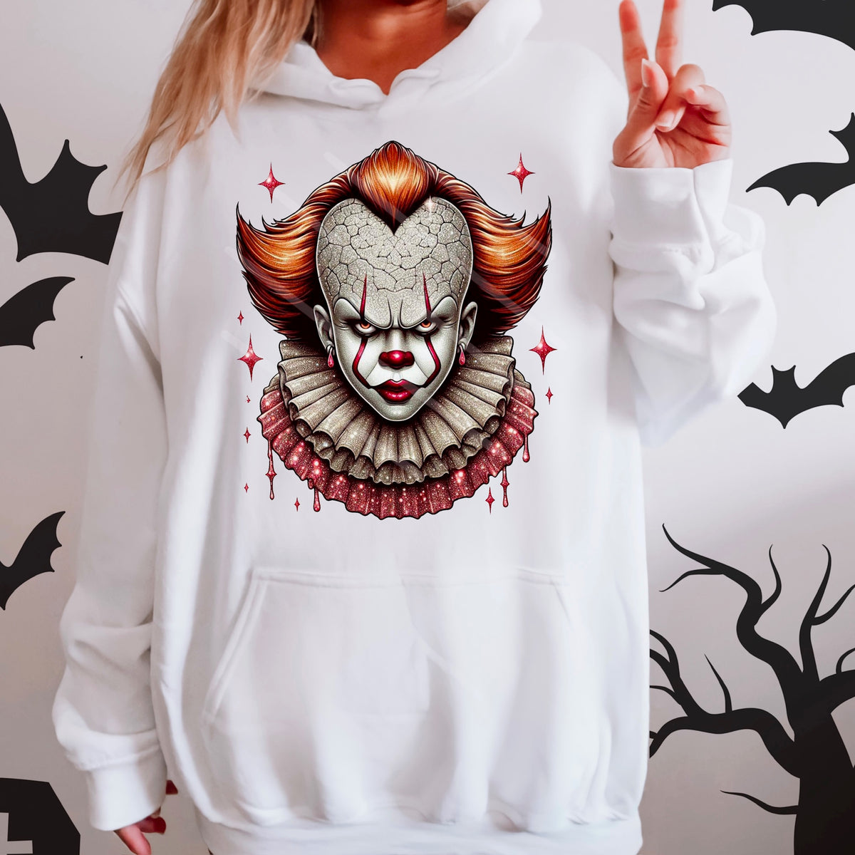 Clown With Pink Sparkles (chaos) 110260 DTF transfer