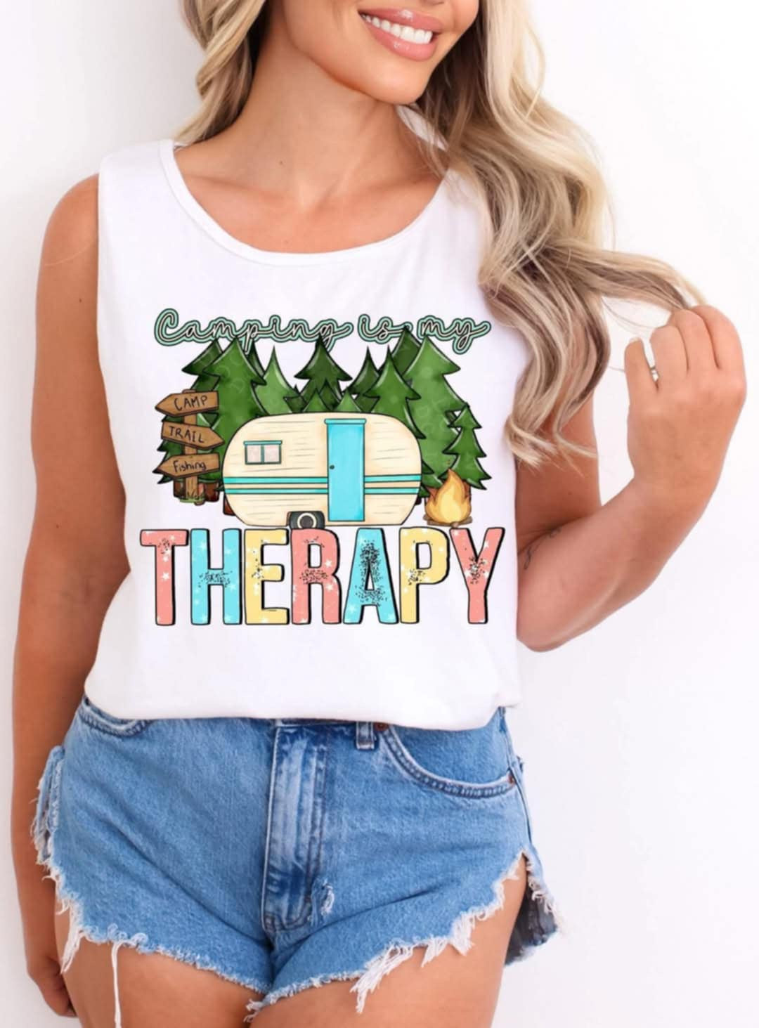 Camping is my therapy (C’s) 95790 DTF transfer