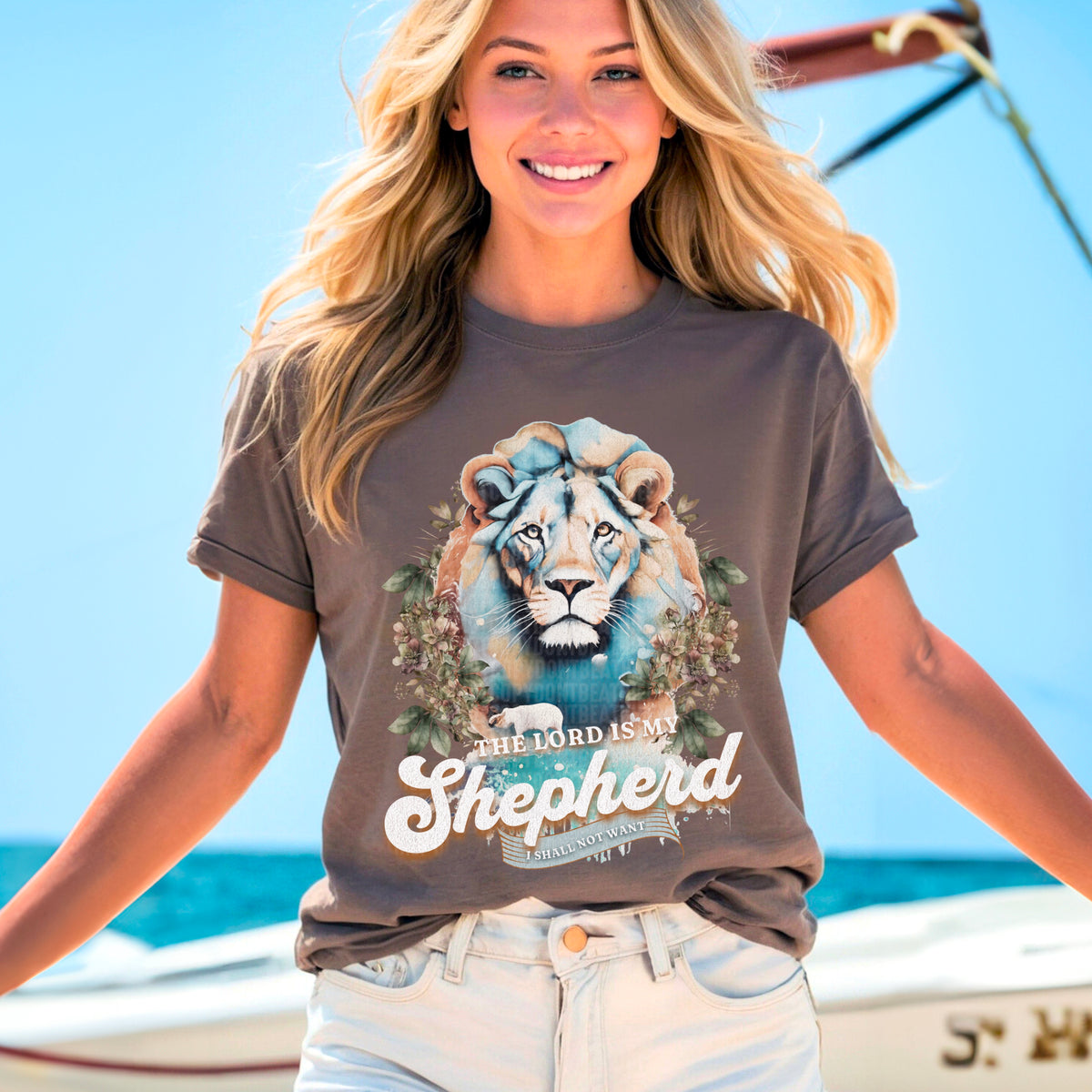 The lord is my shepherd Lion 95336 DTF transfer