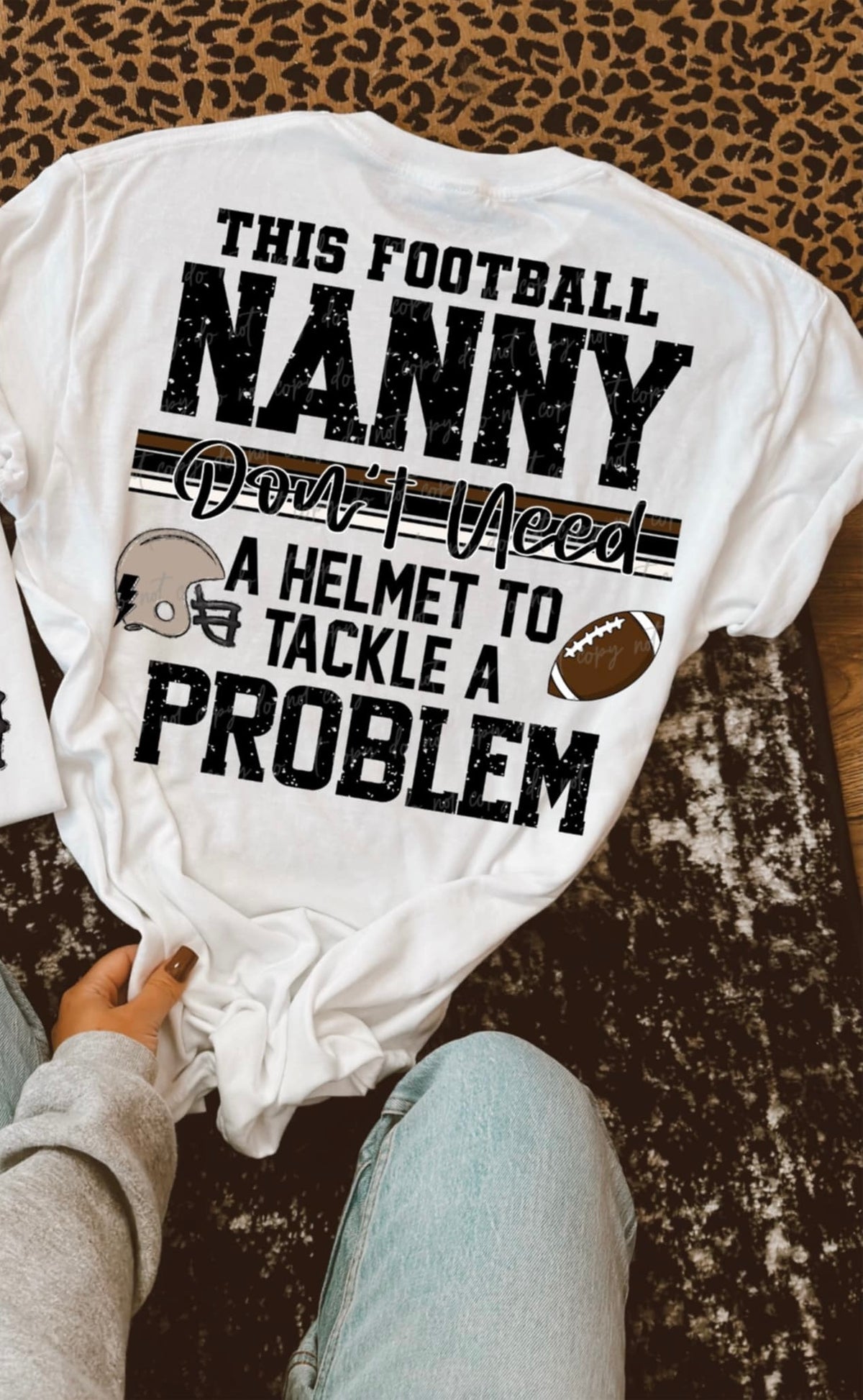 This football nanny don’t need a helmet to tackle a problem (VIRGO) 94483 DTF transfer