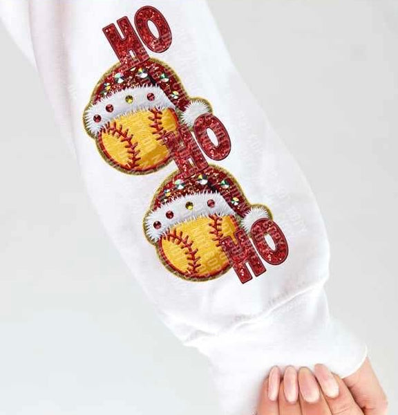 Ho ho ho softball sleeve 62709 DTF transfer