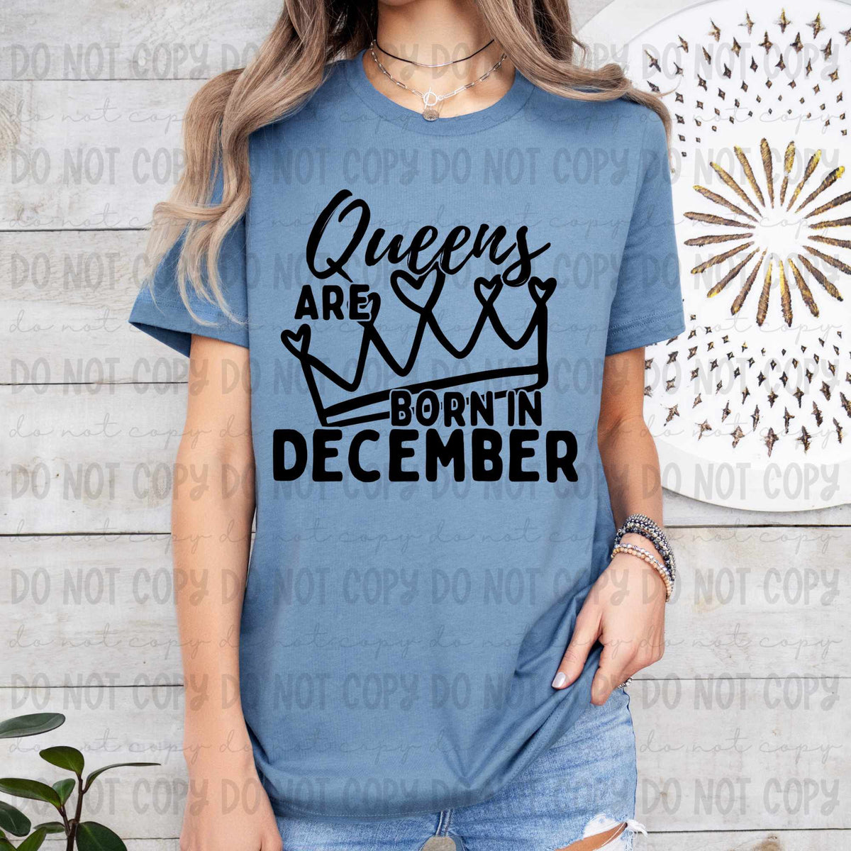 Queens are born in December BLACK (REVEL) 79743 DTF transfer