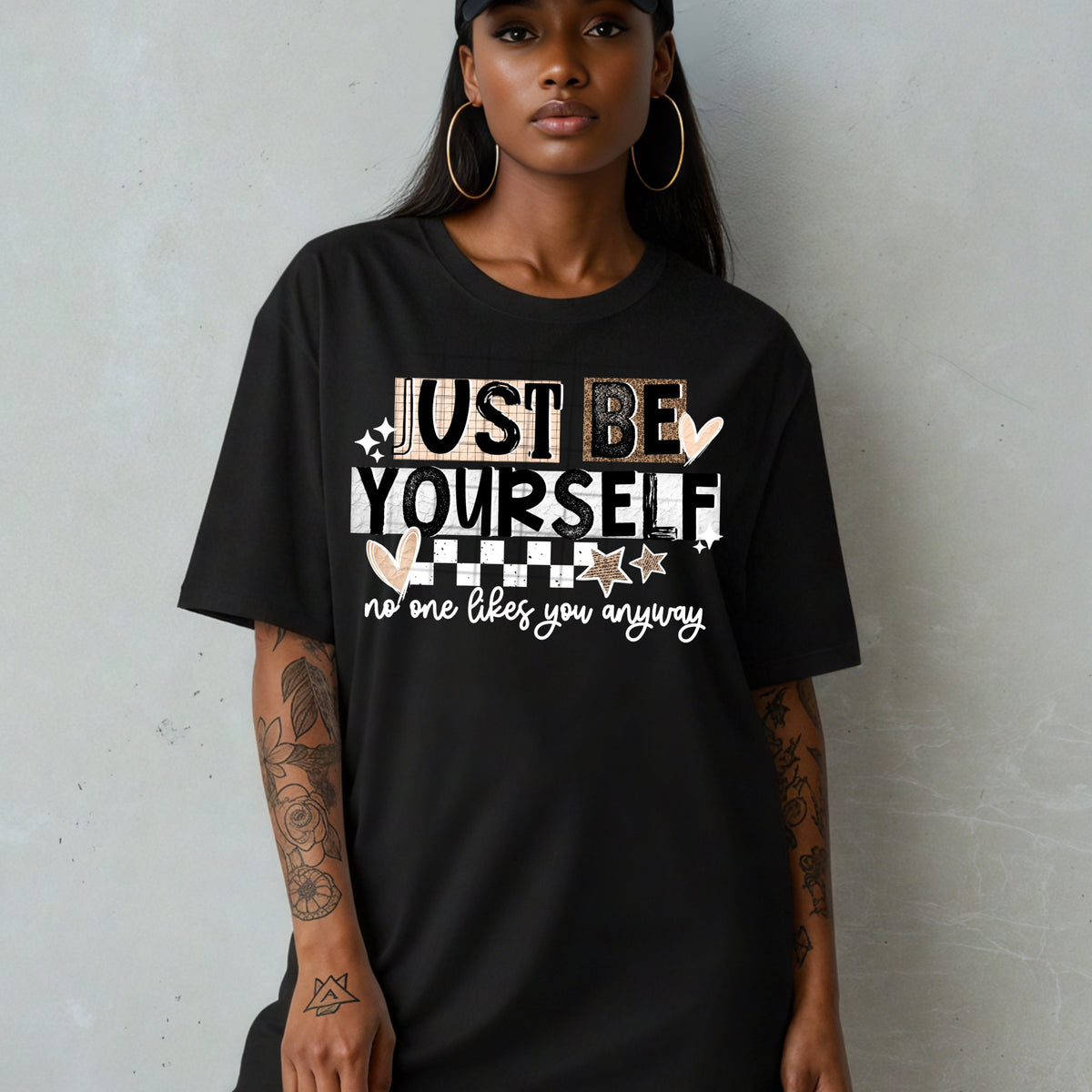 Just be yourself Tan with white accents (CSC) DTF Transfer