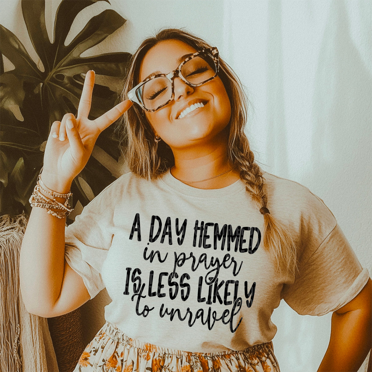 A day hemmed in prayer is less likely to unravel BLACK (SDD) 106993 DTF transfer