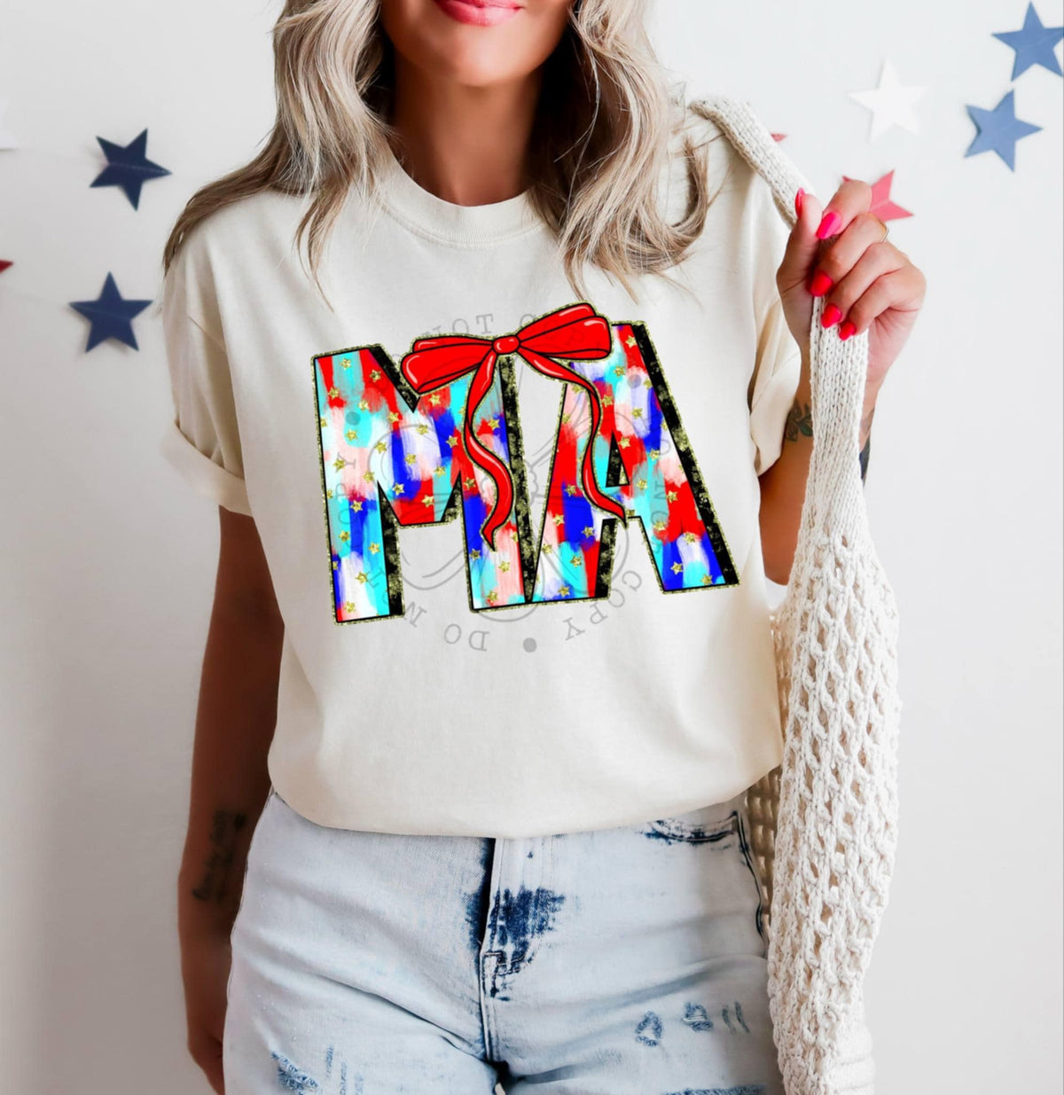 Patriotic brushstroke states DTF transfers